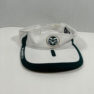 Russell Athletic Hat Colorado State Rams Visor White Green NCAA Adjustable